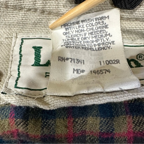 Vintage LL Bean Men’s Flannel Lined Canvas Barn Chore Coat Large USA Made READ - Picture 6 of 12